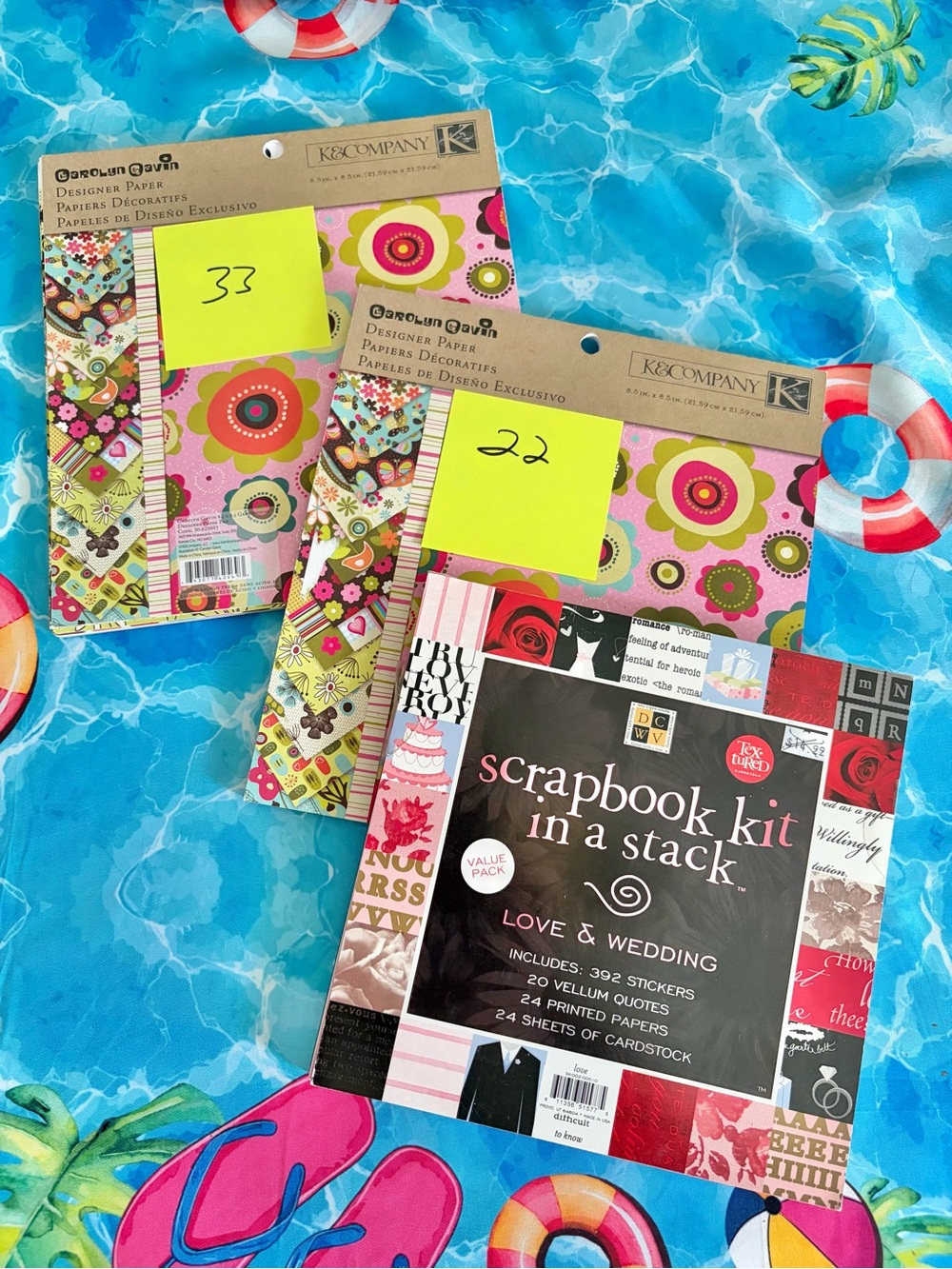 MINI DCWV Love & Wedding Scrapbook Kit and K&Company Greenhouse Paper Pads
